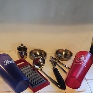 Assorted Kitchen Utensils and Cups